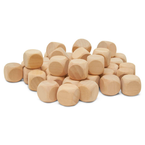 Wooden Blank Dice, 3/4”